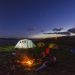 camping, tent, fire