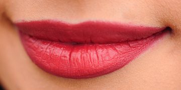 lips, red, woman