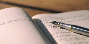 notebook, notes, pen