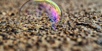 soap bubble, close up, bullet