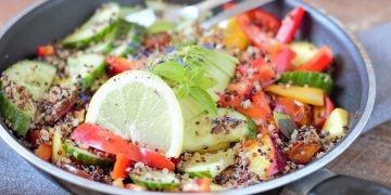quinoa, salad, healthy