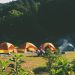 tents, camping, campfire
