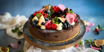 cake, berries, dessert